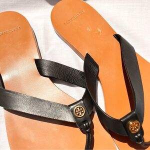 Tory Burch Black Sandals Minimalist Design